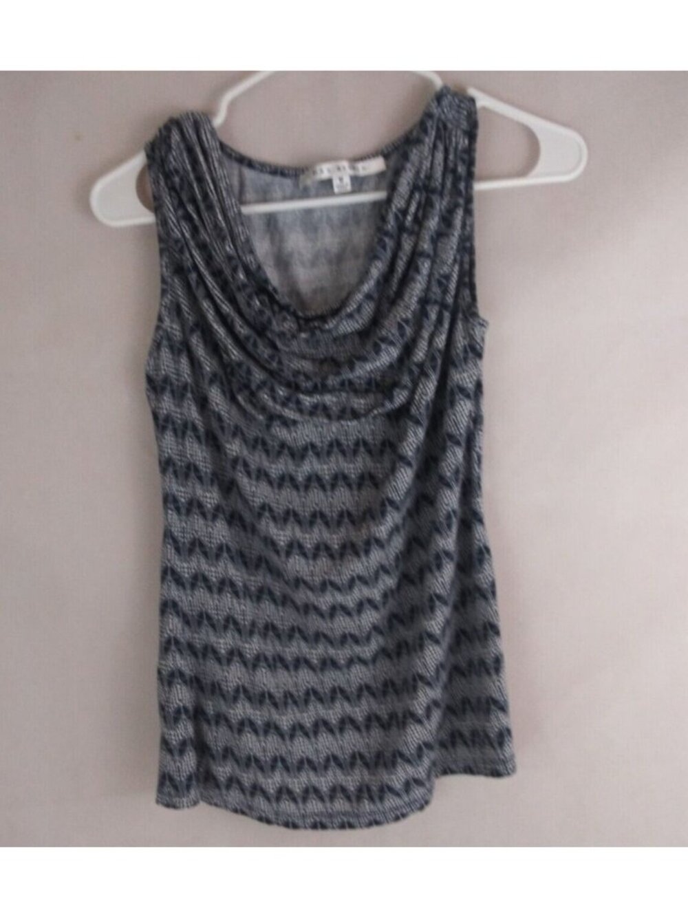 Max Studio Women's Blue Cowl Neck Sleeveless Blouse Size Medium